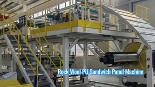 Mesin Pembuat Panel Sandwich Rock Wool PU