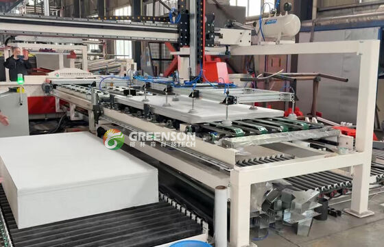 Harga yang bagus PLC dikendalikan Kapasitas tinggi Gypsum Board Sawing Line Dengan Operasi bebas debu on line