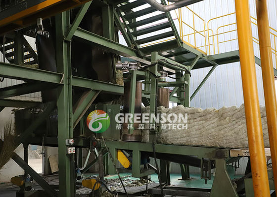 High Efficient Mineral Wool Board Line Produksi dengan konsumsi daya 100-150kw dan PLC Control System