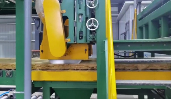 Mesin Pemotong Silang Gergaji Terbang Pisau Ganda untuk Produksi Wol Batu