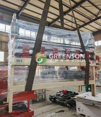 Harga yang bagus Mesin papan gips laminasi PVC otomatis dengan laminasi efektif 1300mm, sistem PLC dan kapasitas 2-6 juta m2 / tahun on line