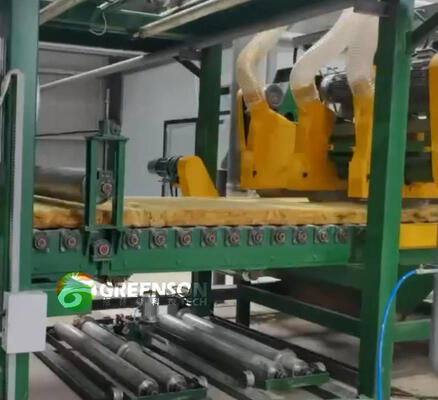 Harga yang bagus Baris produksi wol batuan yang disesuaikan dengan kontrol PLC 1,2 meter lebar dan kubah gas alam untuk pembuatan papan wol mineral on line