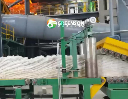 Harga yang bagus Industri Grade High Density Rock Wool Board Production Line dengan 80-200kg/m3 Raw Material Density PLC Control System dan 380V/50Hz Power Supply on line