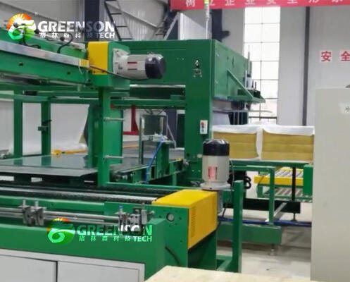 Harga yang bagus Lini Produksi Panel Wol Batu Mineral Kepadatan Tinggi 40-150 Kg/m3 untuk Dinding Dekorasi Eksterior dengan Kapasitas 10000-60000 ton Per Tahun dan Total Daya 200-300 KW on line