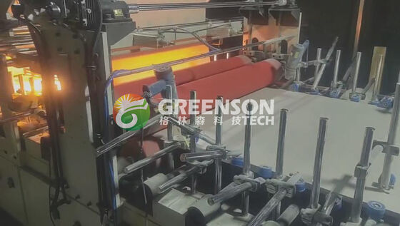 Harga yang bagus Mesin laminasi lem panas otomatis PUR untuk papan MDF dengan kecepatan produksi 5-17m/min on line