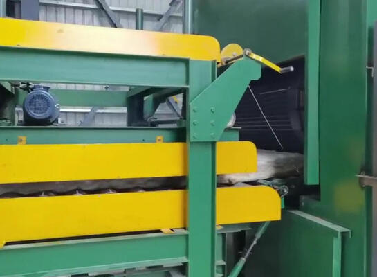 Harga yang bagus Lini Produksi Wol Batu Terkontrol PLC dengan Pengeringan Suhu Tinggi untuk Papan Wol Basal 80-200kg/m3 on line