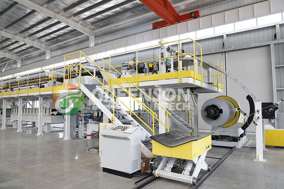 Harga yang bagus Mesin Produksi Panel Sandwich PU Otomatis Dengan Daya 300kW dan Lebar yang Bisa Disesuaikan on line