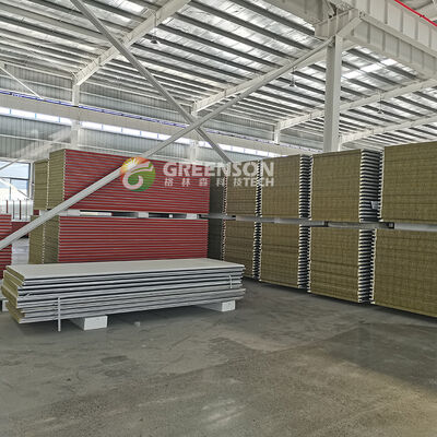 Harga yang bagus Lini Produksi Panel Sandwich Rock Wool Perawatan Rendah on line