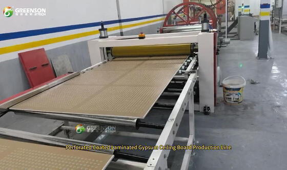 Garis Lukisan Semprot Panel Gipsum Berkelanjutan Dengan Fungsi Penumpukan Pengeringan Dan Palletisasi