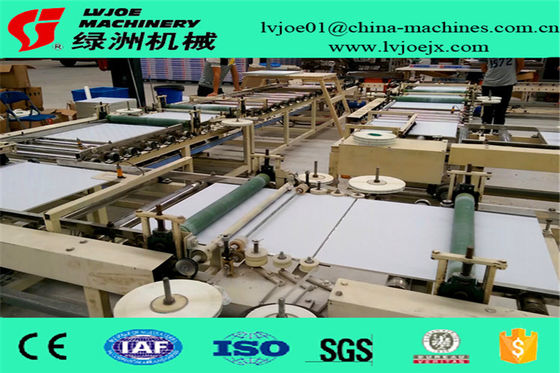 Sistem PLC Gypsum Board Ceiling Tiles PVC Flim Tape Edge Mesin 380V